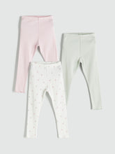 LCW Baby Ecru Elastic Waist Baby Girl Leggings 3-Pack