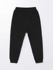 LCW Kids Black Elastic Waist Thick Basic Girls Tracksuit Bottoms