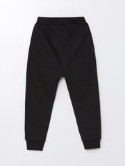 LCW Kids Black Elastic Waist Thick Basic Girls Tracksuit Bottoms
