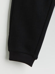 LCW Kids Black Elastic Waist Thick Basic Girls Tracksuit Bottoms