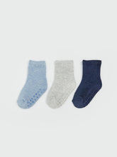 LCW Baby Blue Basic Baby Boy Towel Socks 3-Pack