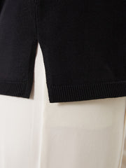 LCW Grace Black Crew Neck Women Knitwear Sweater