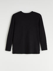 LCW Grace Black Crew Neck Women Knitwear Sweater