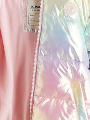 LCW Kids Pink Color Block Girls Puffer Coat
