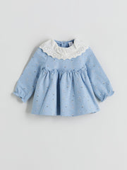 LCW Baby Blue Floral Baby Girl 2 Yarn Dress