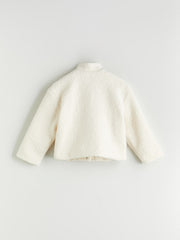 LCW Kids Ecru Stand Collar Girls Coat