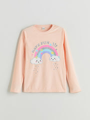 LCW Kids Crew Neck Girls Pyjama Set