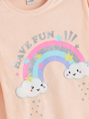 LCW Kids Crew Neck Girls Pyjama Set