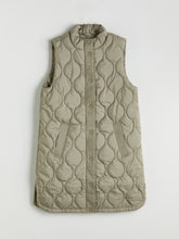 LCW Modest Khaki Stand Collar Quilted Women Puffer Vest