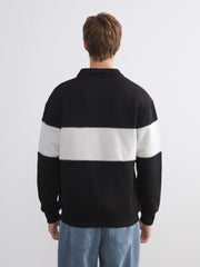 Xside Funnel Neck Color Block Men Sweatshirt