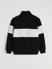 Xside Funnel Neck Color Block Men Sweatshirt