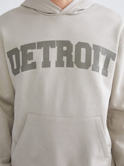 Xside Beige Long Sleeve Printed Men Hoodie