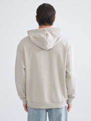 Xside Beige Long Sleeve Printed Men Hoodie