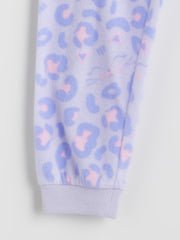 LCW Kids Pink Crew Neck Polar Fleece Girls Pajama Set