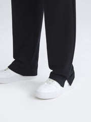 Xside Black Relaxed Fit Men Tracksuit Bottoms