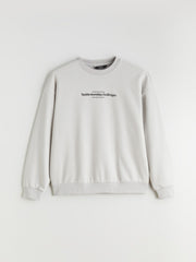 Xside Crew Neck Printed Men Thick Sweatshirt