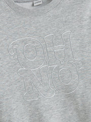 LCW Kids Gray Crew Neck Girls Sweatshirt