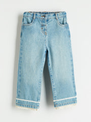 LCW Kids Indigo Adjustable Waist Elastic Girl Jean Pants