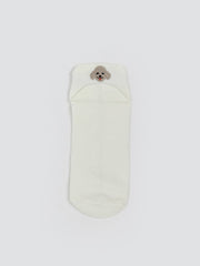 LCW Dream Ecru Printed Women Ankle Socks 3-Pack