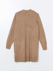 LCW Classic Brown Shawl Collar Women Knitwear Cardigan