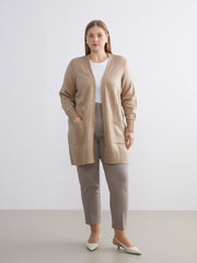 LCW Classic Brown Shawl Collar Women Knitwear Cardigan