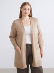 LCW Classic Brown Shawl Collar Women Knitwear Cardigan