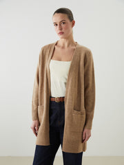 LCW Classic Brown Shawl Collar Women Knitwear Cardigan
