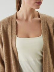 LCW Classic Brown Shawl Collar Women Knitwear Cardigan