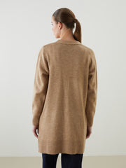 LCW Classic Brown Shawl Collar Women Knitwear Cardigan