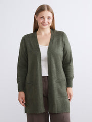 LCW Classic Brown Shawl Collar Women Knitwear Cardigan