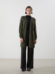 LCW Classic Brown Shawl Collar Women Knitwear Cardigan