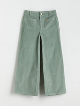 LCW Kids Green Wideleg Girls Velvet Trousers