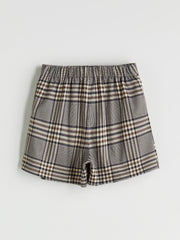 LCW Kids Green Elastic Waist Plaid Girls Shorts Skirt
