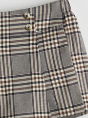 LCW Kids Green Elastic Waist Plaid Girls Shorts Skirt