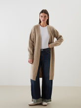 LCW Modest Navy Blue Shawl Collar Oversize Women Knitwear Cardigan