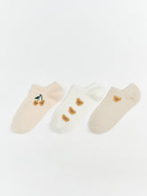 LCW Dream Pink Printed Women Sneaker Socks 3-Pack