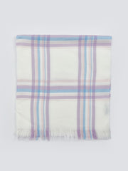 LCW Accessories Pink Plaid Patterned GirlS Scarf
