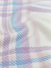 LCW Accessories Pink Plaid Patterned GirlS Scarf