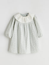 LCW Baby Gray Baby Girl Dress With Ruffled Collar