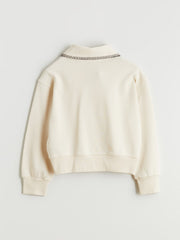 LCW Kids Polo Neck Girls Sweatshirt