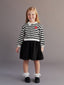 LCW Kids Collared Neck Striped Girls Sweat Dress