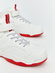 LCW Steps White Lace And Velcro Boys Sports Shoes