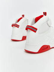 LCW Steps White Lace And Velcro Boys Sports Shoes