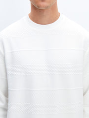 LCW Vision Ecru Crew Neck Men Sweatshirt