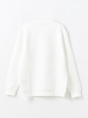 LCW Vision Ecru Crew Neck Men Sweatshirt