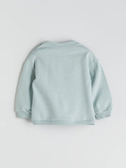 LCW Baby Green Crew Neck Baby Boy Sweatshirt And Tracksuit Bottom 2-Pack