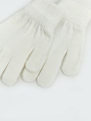 LCW Accessories Ecru Baby Girl Pompom Beanie, Scarf And Glove Set