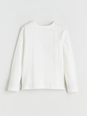 LCW Kids Ecru Crew Neck Printed Girls T-Shirt 2-Pack