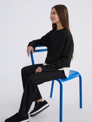 LCW Kids Crew Neck Girls Sweatshirt And Pants