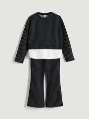 LCW Kids Crew Neck Girls Sweatshirt And Pants